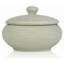 Lidded Outdoor Ashtray, Retro Ceramic Windproof Ashtray for Home, Office, Bedroom, Balcony and Table Decor