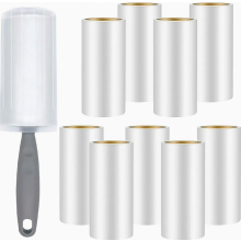 Lint Roller Set with 9 Rolls and 540 Sheets, Extra Sticky Pet Hair Remover with Handle and Dust Covers