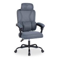 Swivel Rolling Task Chair with Adaptive Lumbar Support