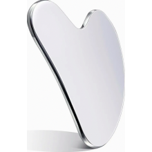 Stainless Steel Gua Sha Facial Massage Tool for Face Eyes Neck and Body with Travel Pouch for Daily Skincare