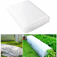 Heavy Duty Transparent Polyethylene Greenhouse Film, Tear Resistant Garden Sheet and Dust Cover, 2 x 6 m