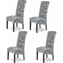 Stretch Dining Chair Covers, Set of 4, Removable Washable Slipcovers for Everyday Protection