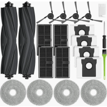 Robot Vacuum Cleaner Accessory Set with 2 Main Brushes, 4 Dust Bags, 4 Filters, 4 Mop Pads, 4 Side Brushes