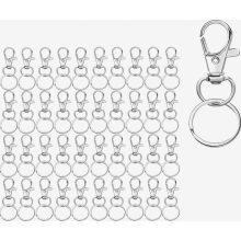 40 Piece Stainless Steel Key Rings with Carabiner Clips and Swivel Clasps for Macrame DIY Crafts