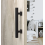 30 cm Black Sliding Barn Door Handle, Rectangular Pull for Kitchen Cabinets, Sheds and Garden Houses 2