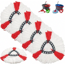 5 Pack Microfibre Mop Head Refills, Triangle Swivel Replacement Heads for One Tank Systems, Machine Washable