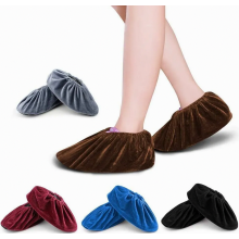 5 Pairs Reusable Shoe Covers, Non-Slip Flannel Overshoes for Home, Washable, Dustproof, 5 Colours