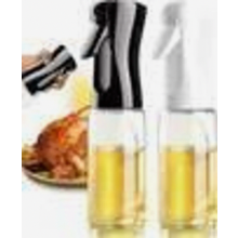 Glass Oil Sprayer Bottles, 220ml, White and Black, 2 Pack for Cooking Oil and Air Fryers, Wide Opening