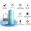 Digital Timed Padlock with LCD Display, 99-Hour Timer, USB Rechargeable, Silver Security Lock for Phone Use Control 3