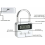 Digital Timed Padlock with LCD Display, 99-Hour Timer, USB Rechargeable, Silver Security Lock for Phone Use Control 4