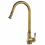 Antique Bronze Copper Kitchen Tap, Single-Hole Mixer with Pull-Out Sprayer for Home Kitchens 4