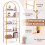 Costway 174 cm Freestanding Bookshelf with Metal Frame 7