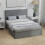 4ft6 Double Ottoman Bed with Gas Lift Storage - Grey 4