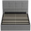 4ft6 Double Ottoman Bed with Gas Lift Storage - Grey 2