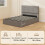 4ft6 Double Ottoman Bed with Gas Lift Storage - Grey 5