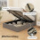4ft6 Double Ottoman Bed with Gas Lift Storage - Grey 7