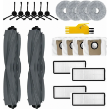 Robot Vacuum Cleaner Replacement Kit, 20 Pieces with Roller Brushes, Filters, Mop Pads and Dust Bags