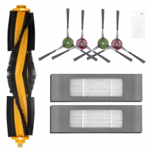 8 Piece Vacuum Cleaner Accessory Kit with 1 Main Brush, 2 Filters, 4 Side Brushes and 1 Cleaning Tool