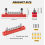 2 Pack 12V-48V DC Busbar Distribution Block, 150A Power Distributor with 4 M6 Studs for Boat RV 2