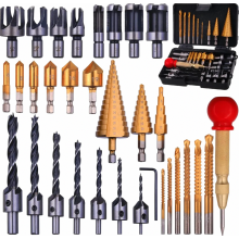 26-Piece Woodworking Countersink Drill Bit Set, High-Speed Steel Chamfer Tools for Clean Hole Edges