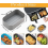 2 Pack Silicone Air Fryer Baskets, Reusable Replacement Cooking Accessories for Kitchen Ovens, Grey 2