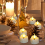 12 Pack LED Tea Lights with Timer, 3D Flickering Flame, Warm White, Compatible with Standard Holders 5