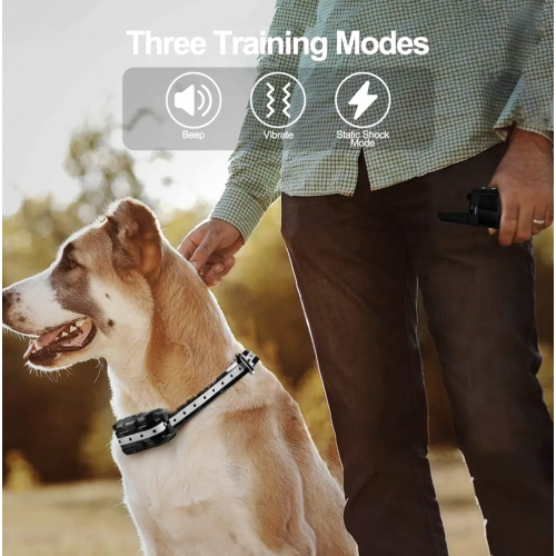 Rechargeable Remote Dog Training Collar, Three Modes, Adjustable Anti-Bark Collar for Small and Medium Dogs 1