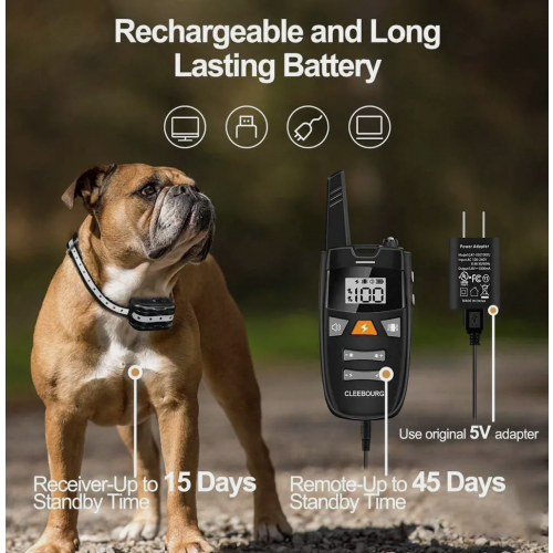 Rechargeable Remote Dog Training Collar, Three Modes, Adjustable Anti-Bark Collar for Small and Medium Dogs 2