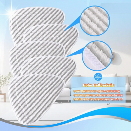 10 Pack Microfibre Steam Cleaner Replacement Pads, Machine Washable Mop Covers for Home Cleaning 2