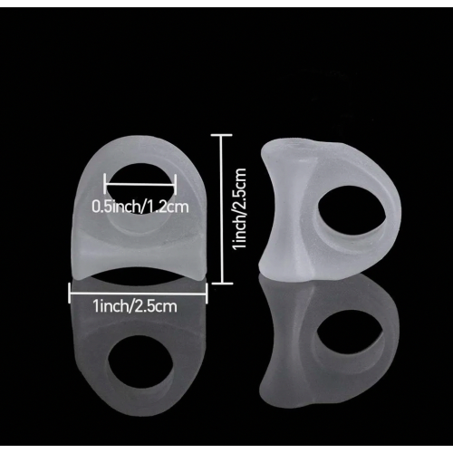 10 Pack Gel Toe Separators for Bunion Relief, Overlapping Toes, Transparent Silicone Toe Spacers 1