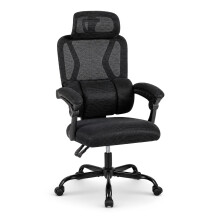 Swivel Rolling Task Chair with Adaptive Lumbar Support