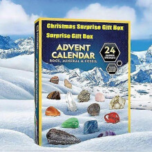 Calendario dell'Avvento con 24 pezzi in cristallo, calendario del conto alla rovescia di Natale dal design unico, regalo di Natale