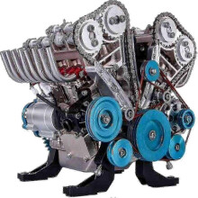 Motor 2026, kit de construcție model de motor auto cu 8 cilindri în linie, model de motor pentru adulți, model de motor de jucărie