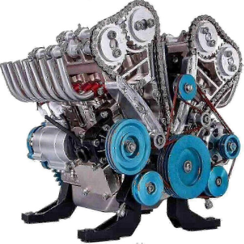 2025 Engine, 8-cylinder-inline Car Engine Model Building Kit Adult Mini Engine Model Toy Engine Model Desktop For Offices, Homes