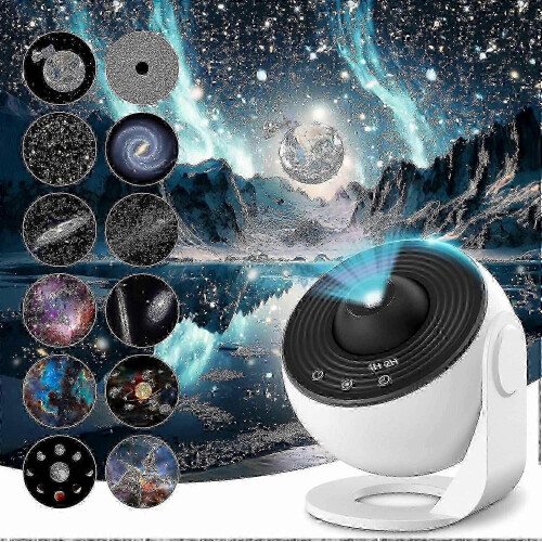 Galaxy Projector Light with 12 Film Discs, Planetarium Star Projector, Starry Sky Night Li