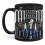 Mechanic Black Ceramic Coffee Mug - Large 16oz Cup for Toolbox, Tea, Soup & Wine, Durable Workshop Mug 1