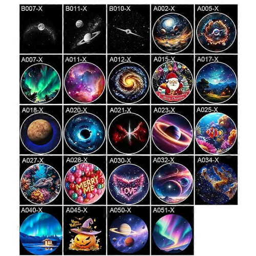 2-in-1 Galaxy Projector Night Light USB Projection Lamp with 24 Projection Films,Mini Galaxy Light 2