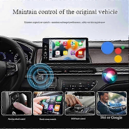 Bezdrôtový adaptér CarPlay pre Android Auto, 2 v 1 USB Plug Play, OTA upgrade pre smartfóny iOS Android 2