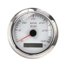 Tahometru LCD marin de 85 mm: vitezometru 0-3000 RPM cu iluminare roșie pentru bărci de 12V și 24V