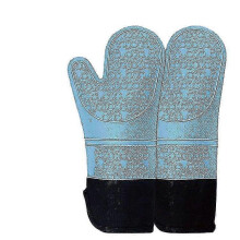 Extended Silicone Oven Mitts, Professional Kitchen Gloves, Heat Resistant Non-slip Gloves for Baking and Cooking