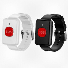 Nouzový dálkový pager pro seniory a péči o starší osoby, jednotlačítkové výstražné zařízení ve stylu hodinek pro okamžito