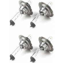 Paquete de 4 bombillas halógenas H7 para faros delanteros, 12 V 55 W, lámparas de repuesto estándar para automóviles, luz transparente.
