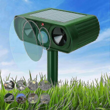 Ultraschall Katzenschreck, Solar Tiervertreiber Ultraschall Abwehr Wasserdicht Mit Bewegungsmelder Und Blitz, Marderschreck Solar Tier