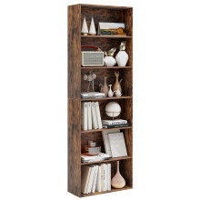 6-Tier Open Bookcase 178cm Tall Standing Book Storage Organizer