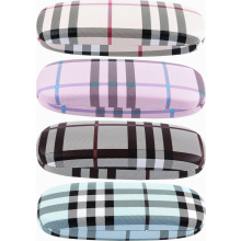 Paquete de 4 estuches rígidos para gafas con paño de limpieza, cajas portátiles para gafas compatibles con gafas graduadas y de sol.