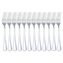 Tenedores de mesa de acero inoxidable, 20,8 cm (8,2 pulgadas), cubiertos reutilizables para el hogar, restaurantes y catering.
