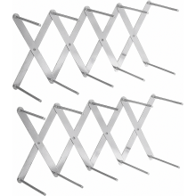 Soporte plegable de acero inoxidable para costillas, paquete de 2 unidades, para parrillas de carbón y gas al aire libre.