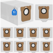 10 bolsas para aspiradoras robot, bolsas de repuesto de gran capacidad de 2,5 L y juego de accesorios.