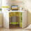 Costway Corner Desk Triangle Computer Desk with Storage Shelves 8