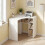 Costway Corner Desk Triangle Computer Desk with Storage Shelves 11